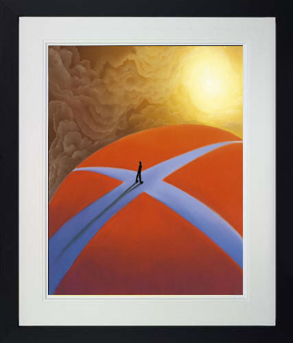 A Crossroads Framed Print on Paper by Artist Mackenzie Thorpe