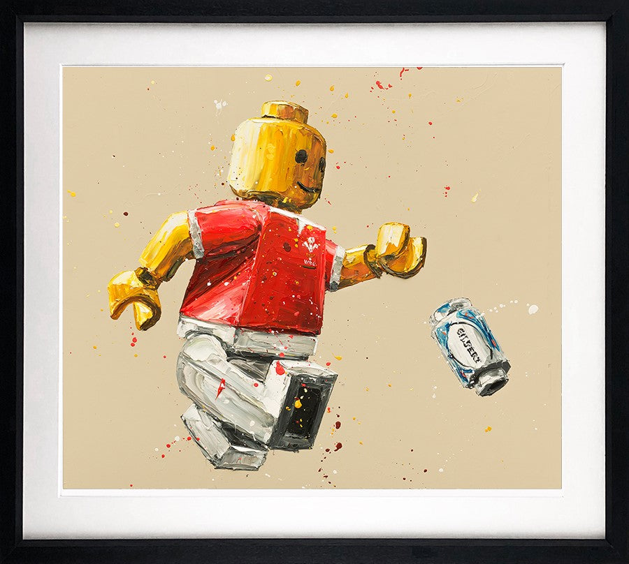 A Lego Wyn Jones Framed Print on Paper by Artist Paul Oz