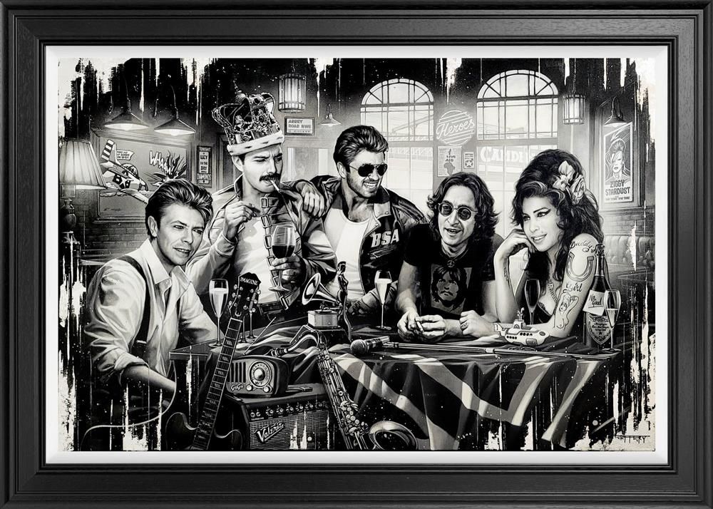 Afterparty Framed Limited Edition Print on Board with Silver Leaf by Artist Ben Jeffery