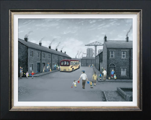 All Aboard For The Seaside Framed Print on Board by Artist Leigh Lambert