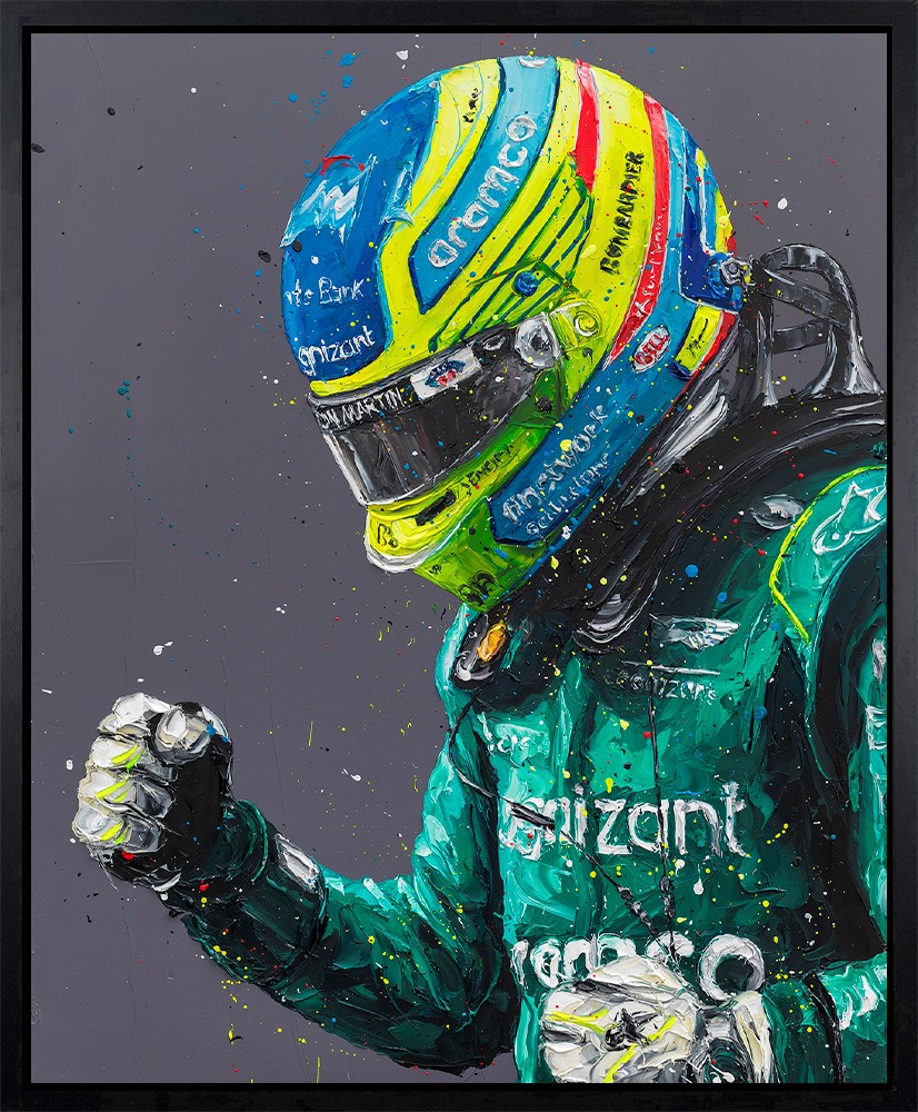 Alonso 2023 Framed Print on Canvas by Artist Paul Oz