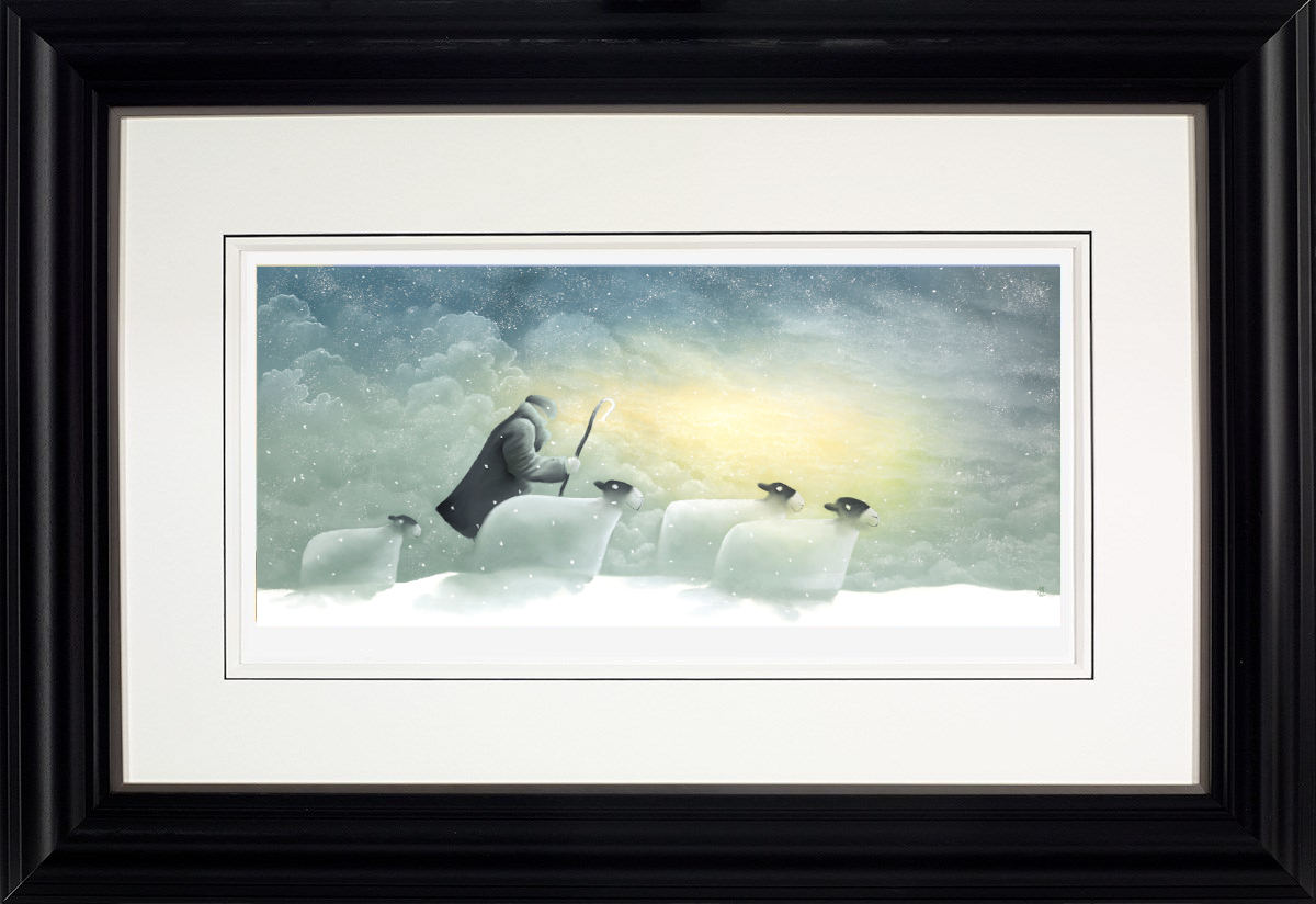 Beautiful Snow Framed Print on Paper by Artist Mackenzie Thorpe