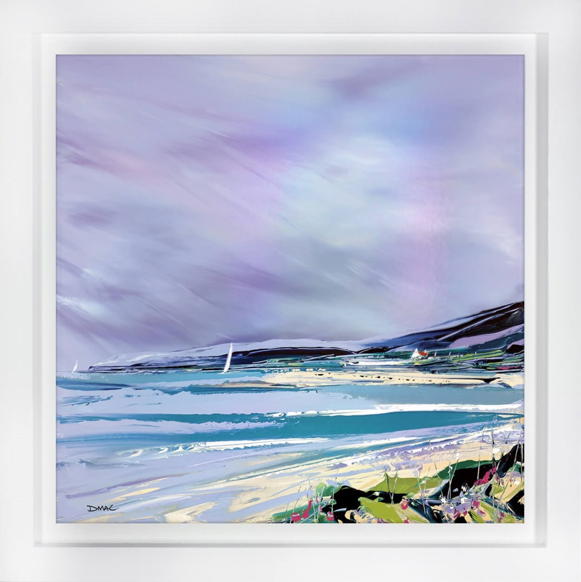 Between Sea and Sky Framed Paper on Board by Artist Duncan Macgregor 