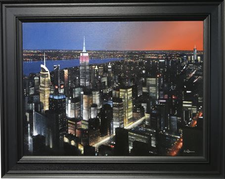 Big Apple Framed Canvas Print on Board by Artist Neil Dawson