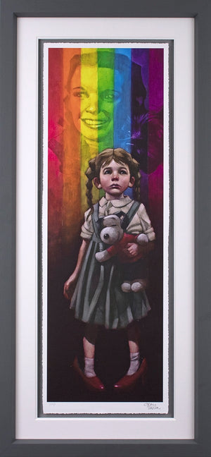 Birds Fly Over The Rainbow Framed Print on Paper by Artist Craig Davison