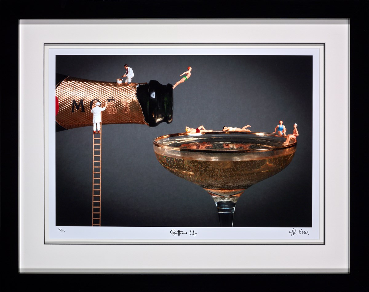 Bottoms Up Framed Print on Paper by Artist Mr Kuu