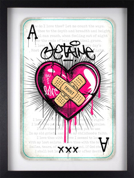 Broken Heart Framed Limited Edition Print on Paper by Artist JJ Adams