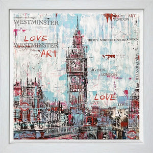 Crossing The Thames Framed Board Edition by Artist Keith McBride