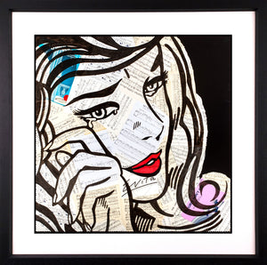 Crying Girl Framed Print by Artist Chess