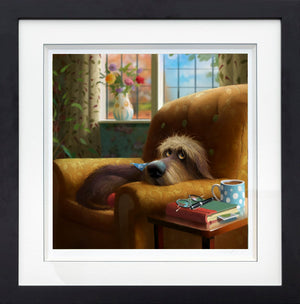 Dad's Chair Framed Print on Paper by Artist Stephen Hanson