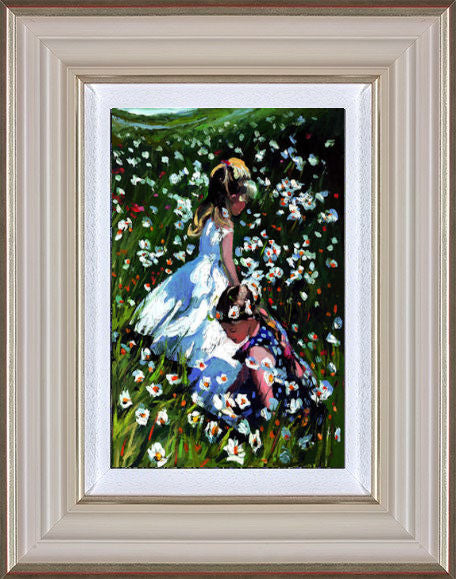 Daisy Field Framed Canvas on Board by Sherree Valentine Daines