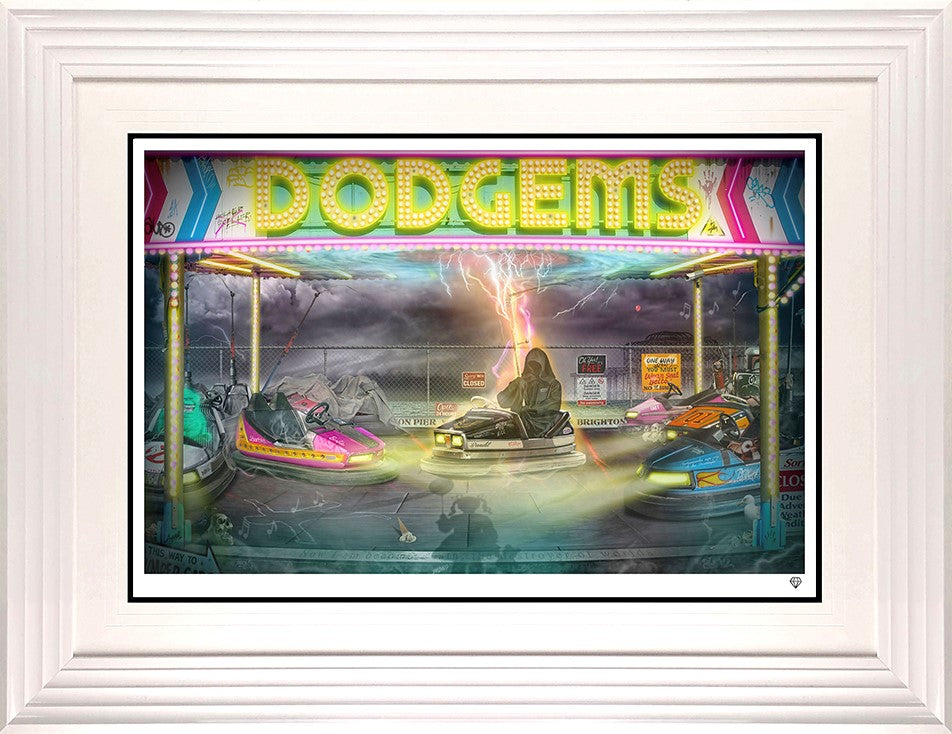 Dodgems Framed Print on Paper by Artist JJ Adams