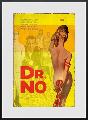 Dr No - 1962 Framed Print on Paper by Artist Linda Charles