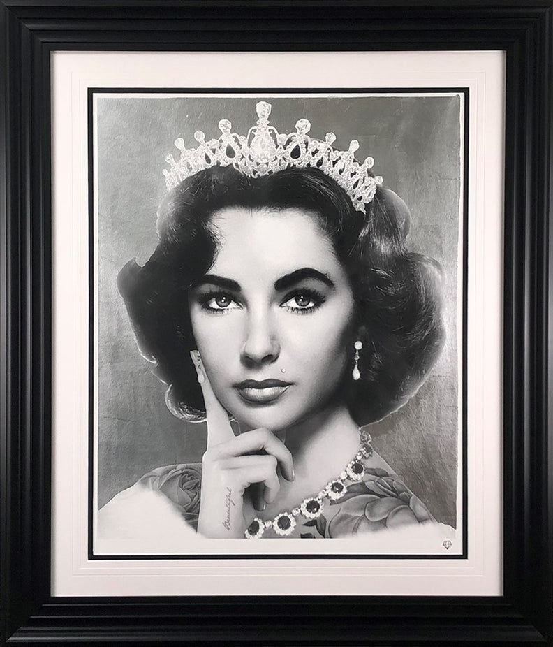 Elizabeth Taylor Framed Print on Paper by Artist JJ Adams