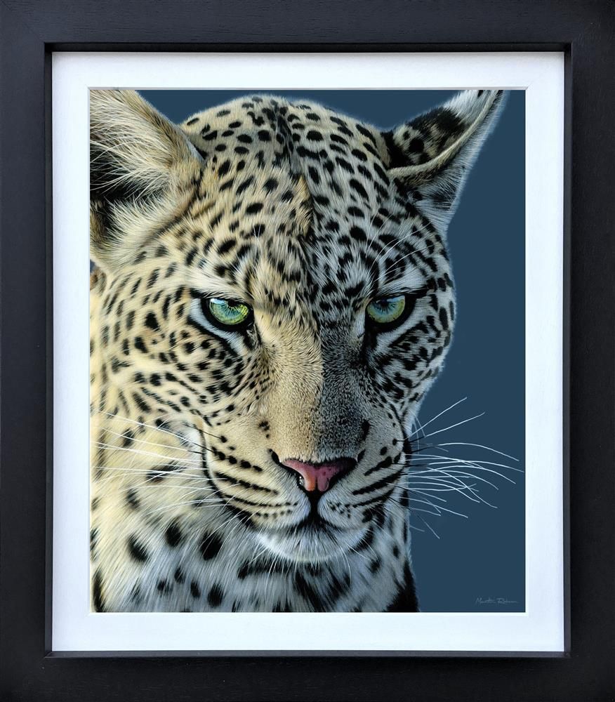 Emerald Gaze Framed Canvas on Board by Artist Martin Robson