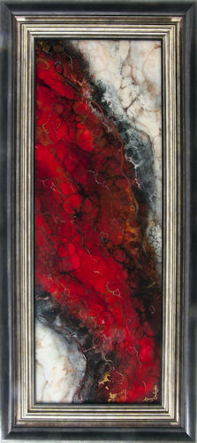 Enceladus Framed Mixed Media Print by Artist Kerry Darlington