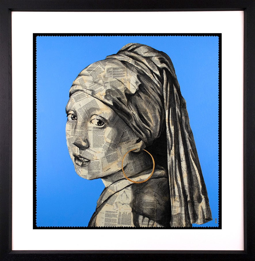 Girl With a Hoop Earing Framed Print by Artist Chess