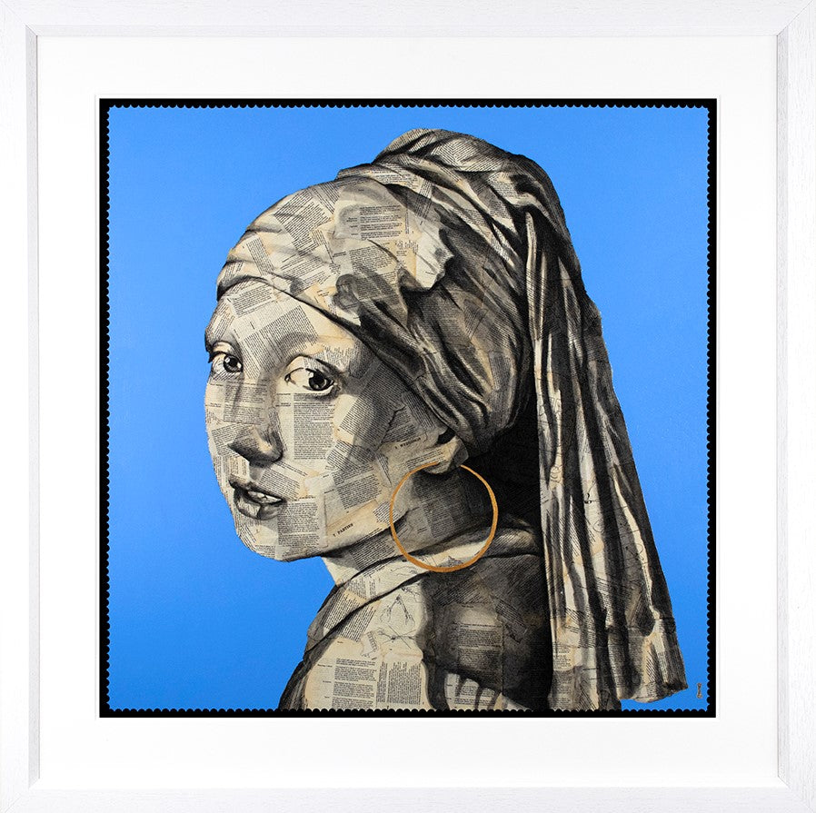 Girl With a Hoop Earing Framed Print by Artist Chess