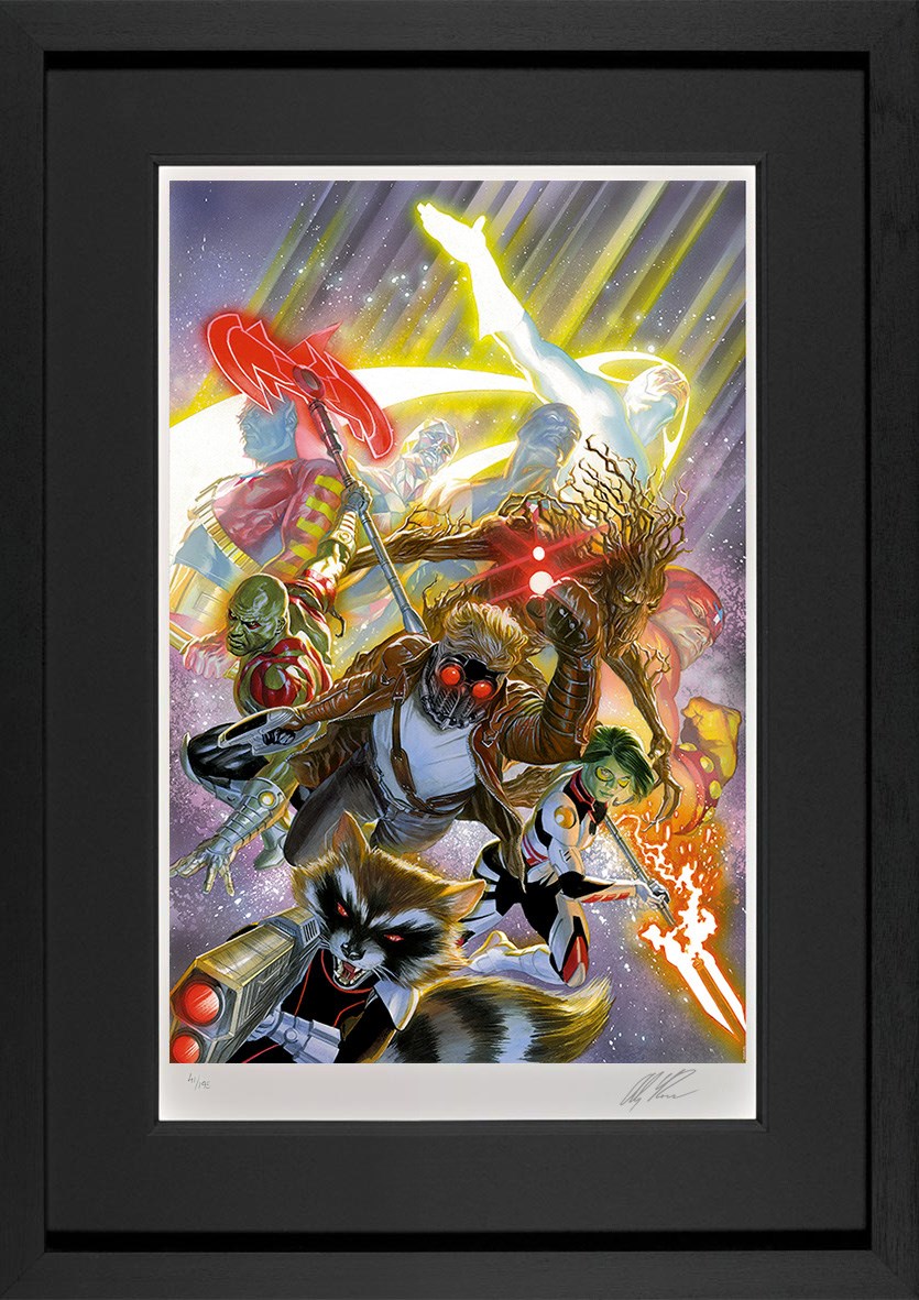 Guardians of The Galaxy Framed Print on Paper by Artist Alex Ross