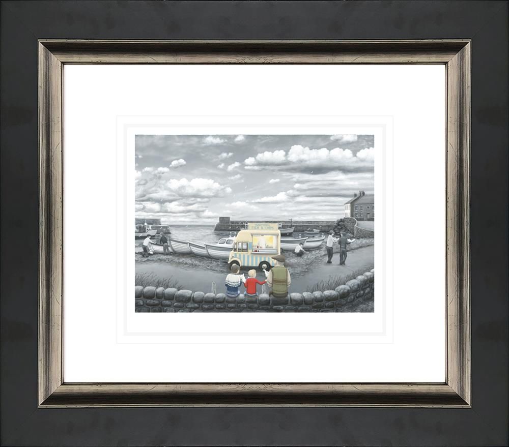 He Always Gets More Than Me Framed Print on Paper by Artist Leigh Lambert