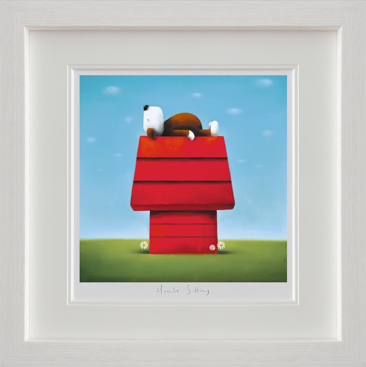 House Sitting Framed Signed Limited Edition Print on Paper by Artist Doug Hyde