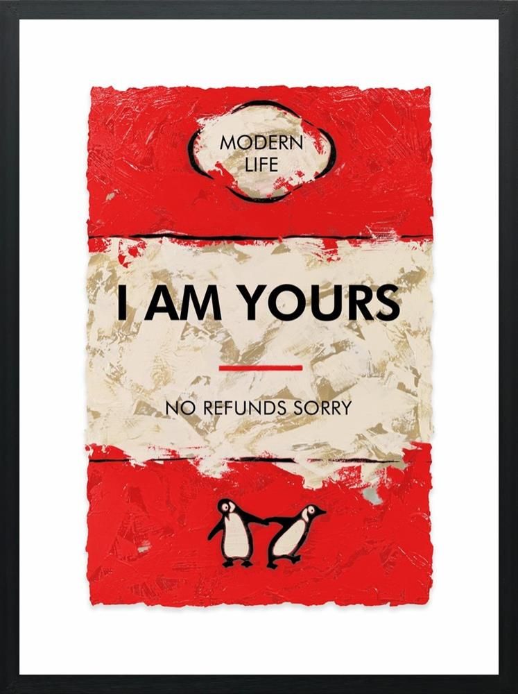 I Am Yours Framed Limited Edition Print on Paper by Artist Hue Folk