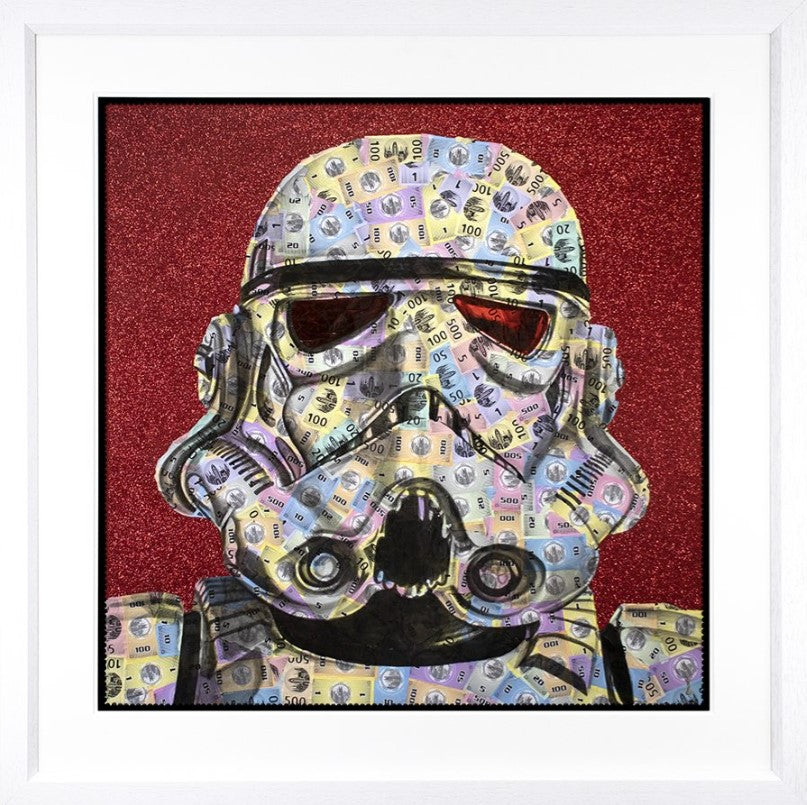 In a Capitalist Galaxy Far Far Away Framed Print by Artist Chess