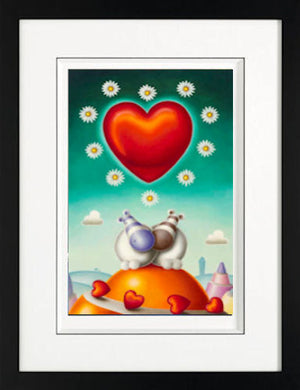 It Must Be Love Framed Print on Paper by Artist Peter Smith