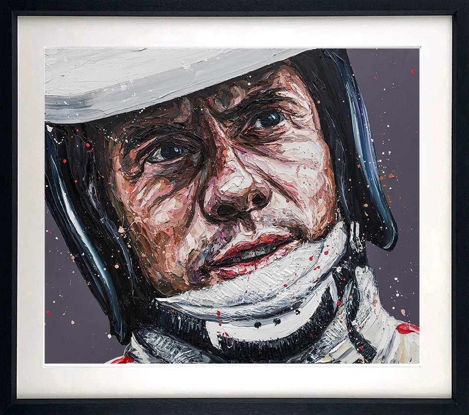 Jim Clark Framed Print on Paper by Artist Paul Oz