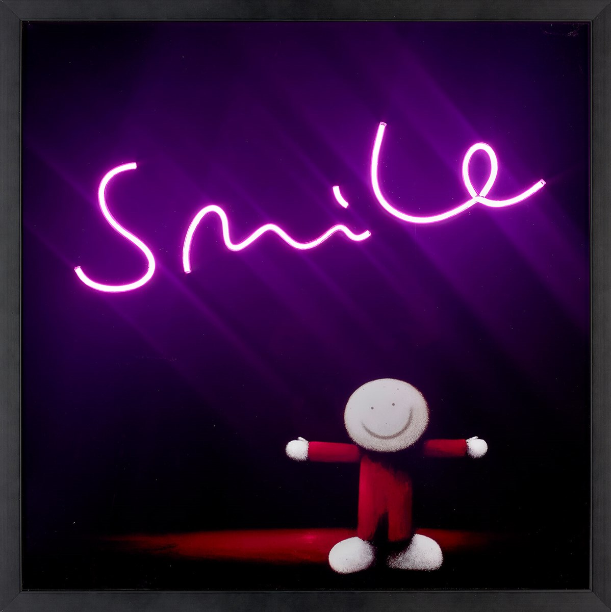 Keep Smiling Framed LED Print by Artist Doug Hyde