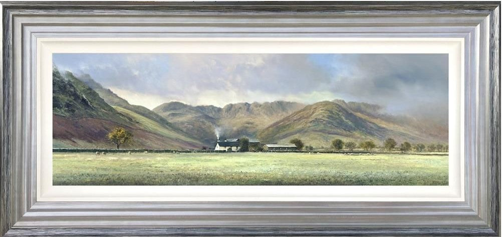 Lake District Farmhouse Framed Print on Board by Artist Duncan Palmer