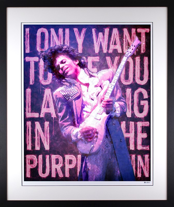 Laughing In The Purple Rain Framed Print on Paper by Artist Monica Vincent