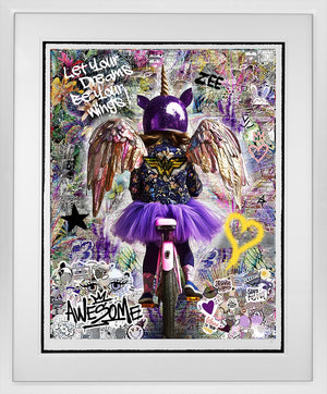 Let Your Dreams Be Your Wings Framed Print on Paper by Artist Zee