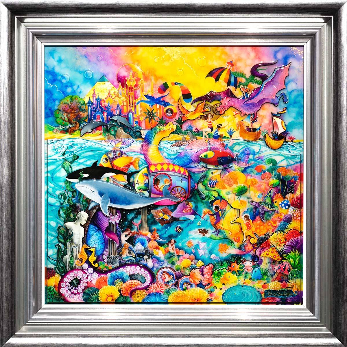 Lost Worlds Framed Mixed Media Print by Artist Kerry Darlington