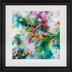 Lotus Framed Print on Paper by Artist Katy Jade Dobson