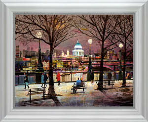 Love at Last Light Framed Print on Board by Artist Tom Butler