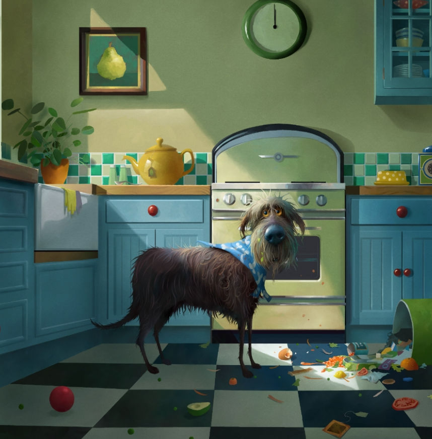 Midnight Feast Mounted Print on Paper by Artist Stephen Hanson