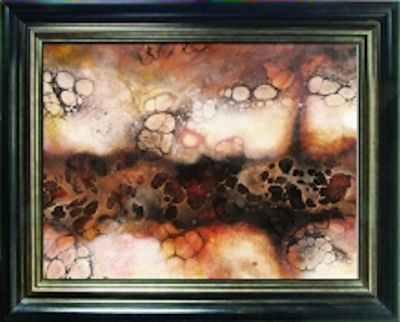 Moon Valley Framed Mixed Media Print by Artist Kerry Darlington