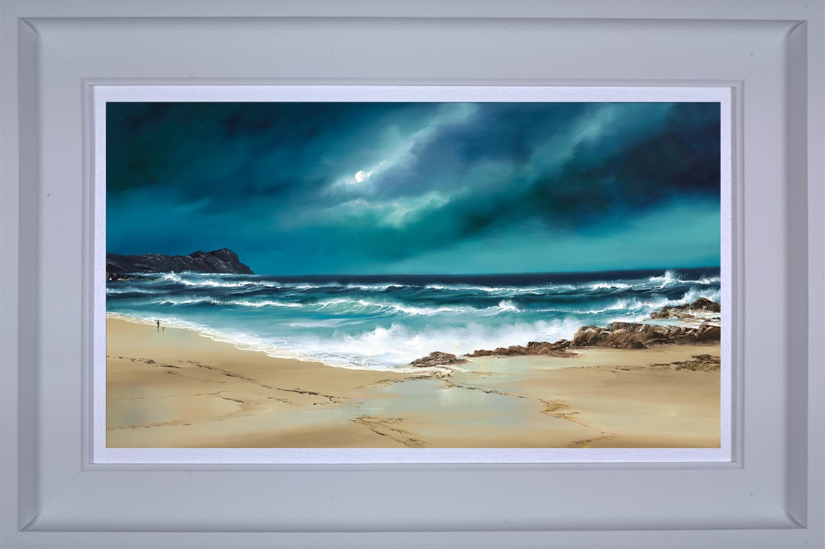 Moonlit Walk Framed Print on Board by Artist Philip Gray