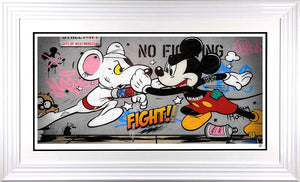 Mouse Fight II Framed Print on Paper by Artist JJ Adams