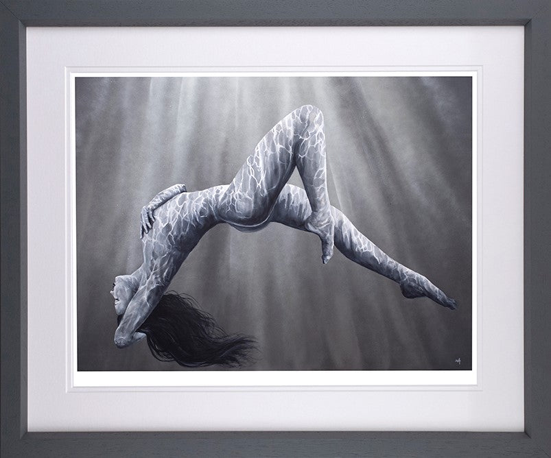 Naked Refraction Framed Print on Paper by Artist Dean Martin (The Mad Artist)