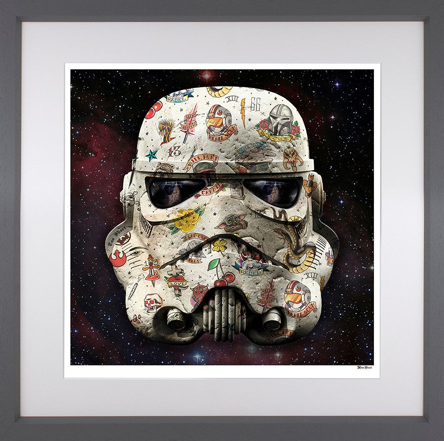 Old School Cosmic Framed Print on Paper by Artist Monica Vincent