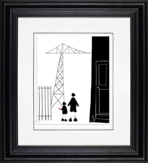 Over The Border Framed Print on paper by Artist Mackenzie Thorpe