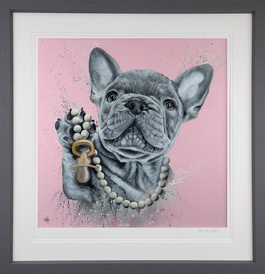 Pampered Pooch Framed Print on Paper by Artist Dean Martin (The Mad Artist)