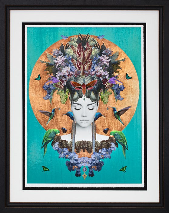 Paradisio Framed Print on Paper by Artist Louise Hutton