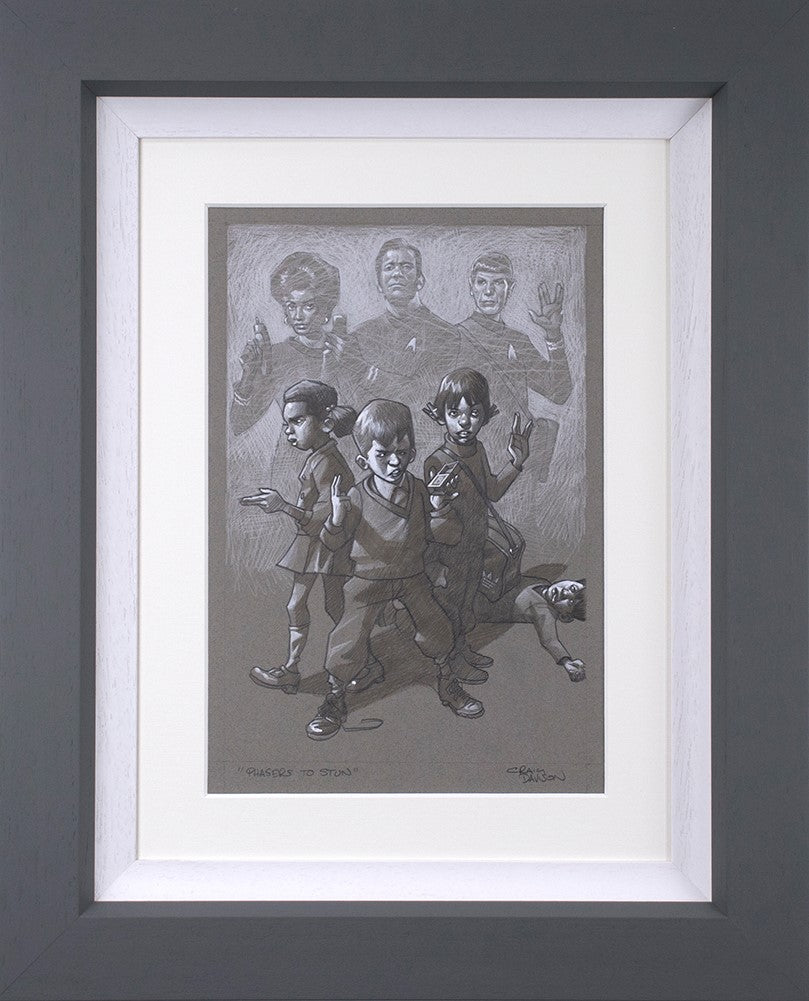 Phasers To Stun Framed Print on Paper by Artist Craig Davison