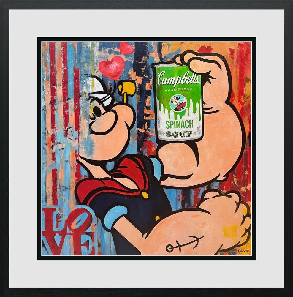 Popeye Loves Soup Framed Print on Paper by Sannib