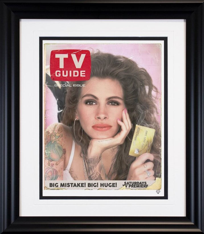 Pretty Woman TV Guide Framed Print on Paper by Artist JJ Adams