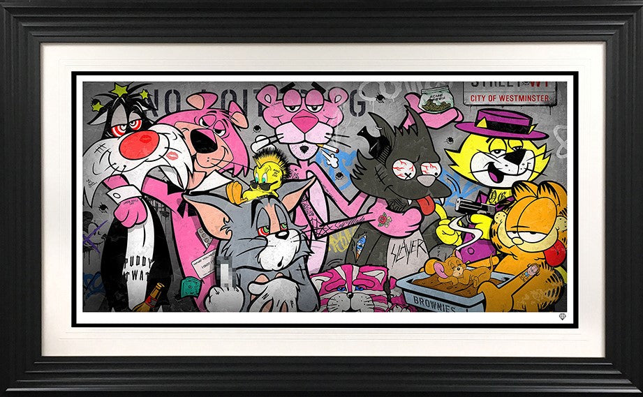 Pussay Patrol Framed Print on Paper by Artist JJ Adams