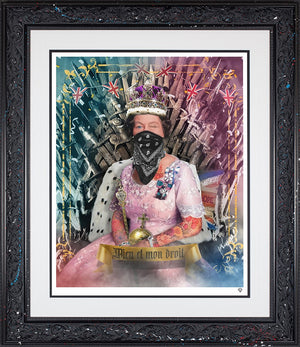 Queen of Thrones Framed Print on Paper by Artist JJ Adams